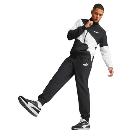 B Th Thao Nam Puma Power Woven Tracksuit Cl S L Black Men