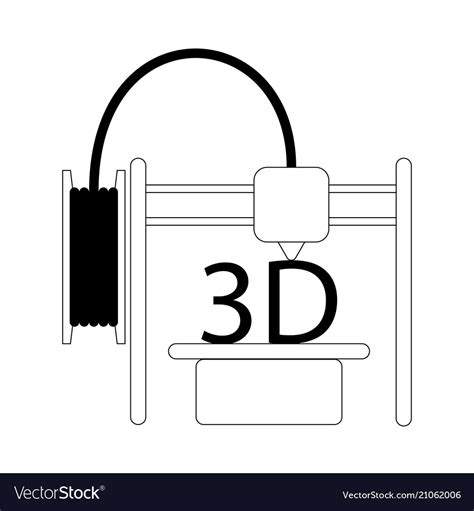 3d Printing Icon Modern Royalty Free Vector Image