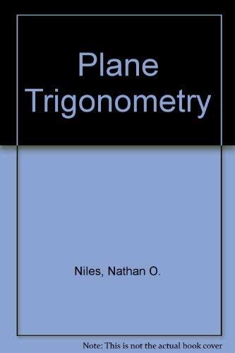 Buy Plane Trigonometry Book Online At Low Prices In India Plane