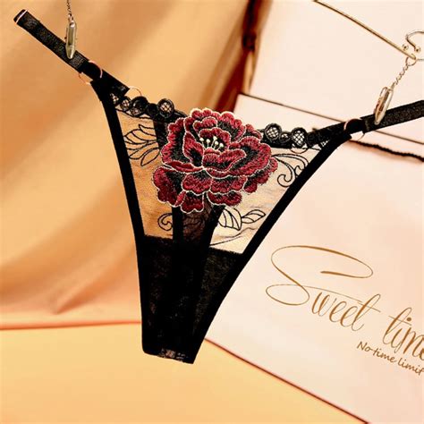 Jual Sexy Lingerie Women Under Wear Transparan Celana Dalam Wanita Bordir G String L Shopee