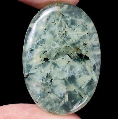 59 00 Ct Natural Prehnite Oval Cabochon Loose Gemstone 26 X 38 MM EBay