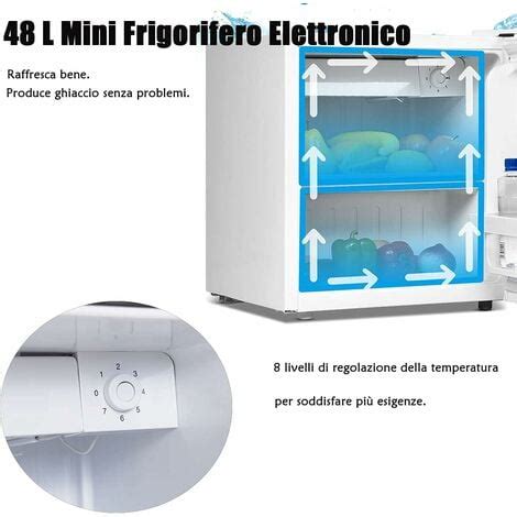 RELAX4LIFE 48 L Mini Frigorifero Elettronico Congelatore Frigo Piccolo