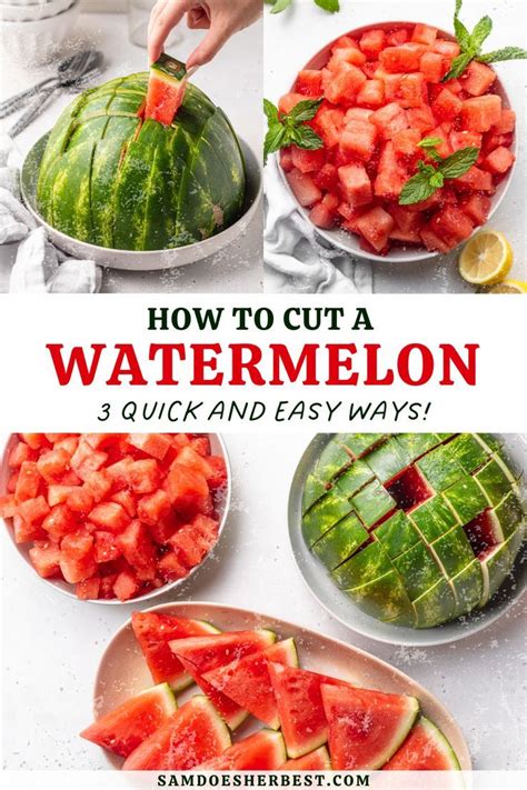 How To Cut A Watermelon 3 Ways Recipe Cut Watermelon Paleo