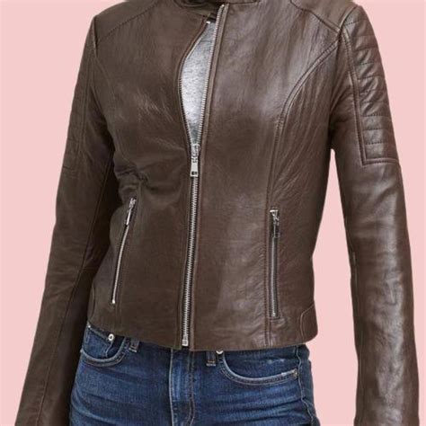 Warm Leather Jacket Womens Airborne Jacket