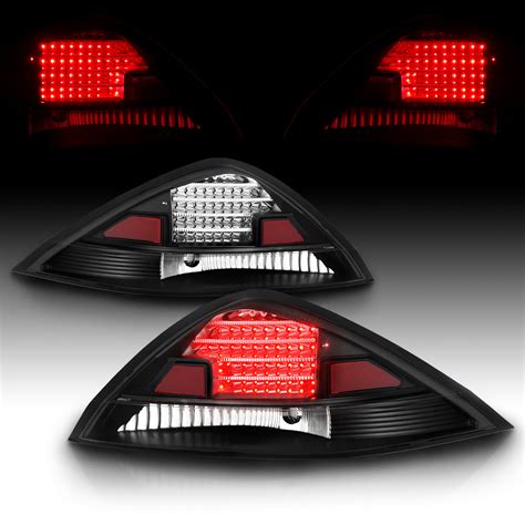 For 2003 2004 2005 Honda Accord LX EX Coupe 2DR LED Black Brake Tail