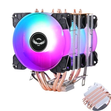 4 Caloducs CPU Refroidisseur Ventilateur Radiateur 4 Broches PWM CPU De