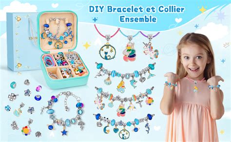 Wevol Cadeau Fille Ans Enfant Jouet Diy Charms Bracelet Kit