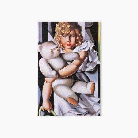 Impression rigide Fille à l ours en peluche Tamara de Lempicka