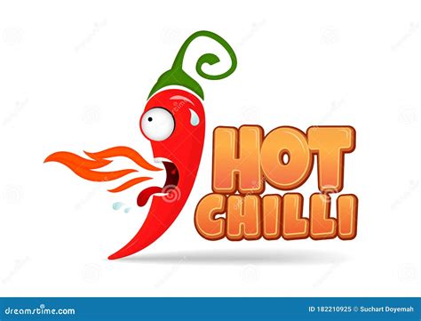 Hot Chili Pepper On Fire Cartoon Character Fire Stock Vector Illustration Of Comic Chili