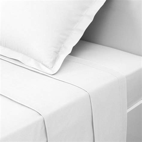 Drap plat coton TERTIO® - Blanc - Drap plat Pas Cher