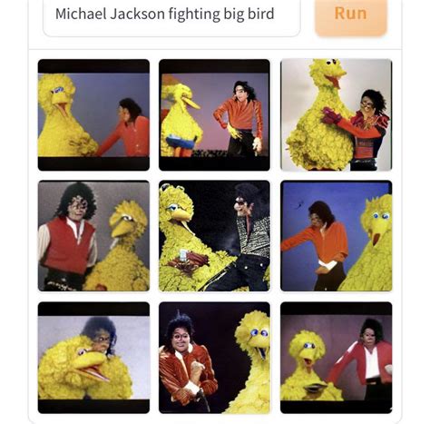 michael jackson  big bird dallemini