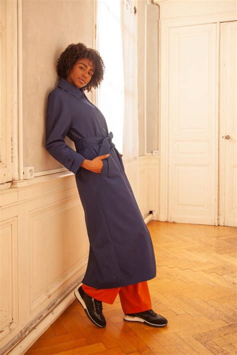 Trench Cléo bleu Danielle Engel Collection Automne Hiver 23 24