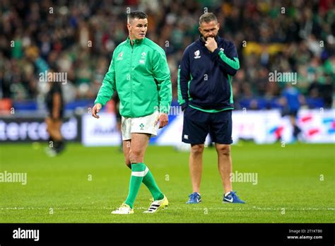 Irelands Johnny Sexton Left And Head Coach Andy Farrell During The Rugby World Cup 2023