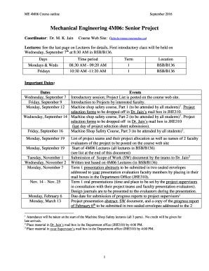 Fillable Online Mech Mcmaster 4M06 Mechanical Engineering Mech