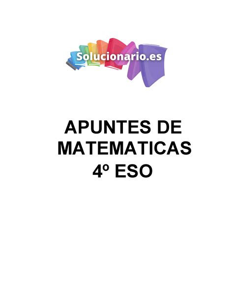 APUNTES Matemáticas Polinomios 4 ESO 2024 2025 PDF