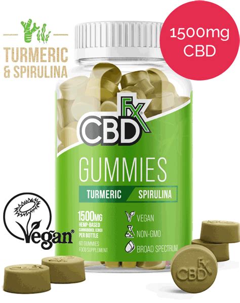 Vegan Cbd Gummies Turmeric And Spirulina Cbdfx