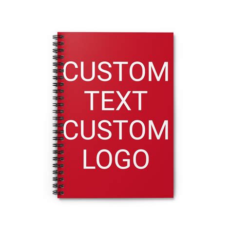 Customized Spiral Notebook Custom Design Create Your Own - Etsy