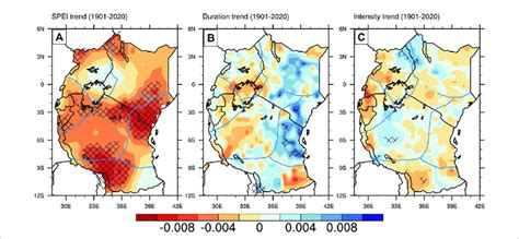 Spatial Pattern Of Mann Kendall MK Trend For A SPEI B Drought