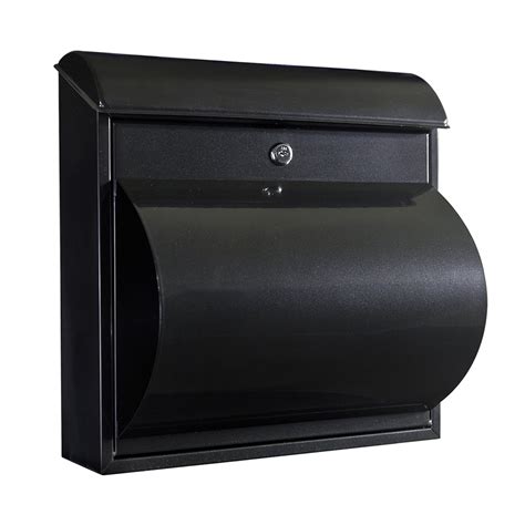 Sandleford Black Jupitor Wall Mounted Letterbox With Paper Holder - Bunnings Australia