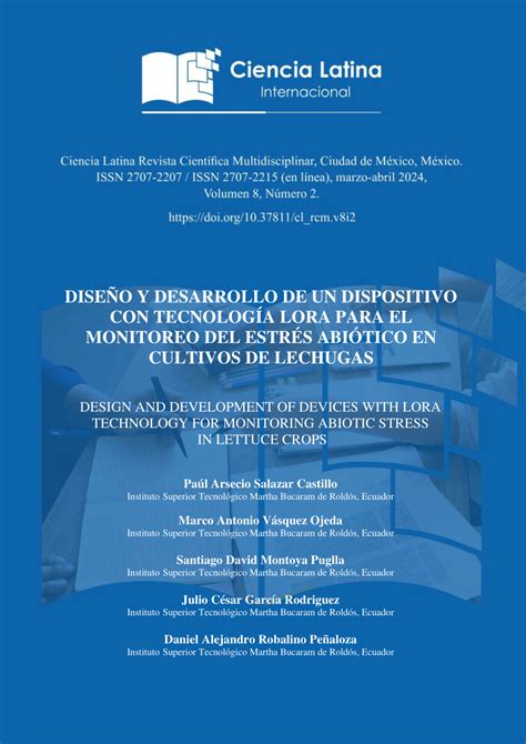 Pdf Dise O Y Desarrollo De Un Dispositivo Con Tecnolog A Lora Para El