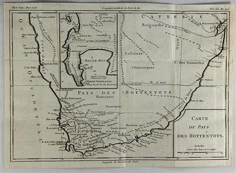 Carte Du Pays Des Hottentots Old Map By BRION DE LA TOUR L