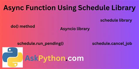 Async Function Using Schedule Library Askpython