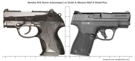 Beretta PX4 Storm Subcompact Vs Smith Wesson M P 9 Shield Plus Size