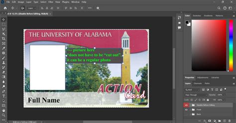 The University Of Alabama Id Card Psd Template Fakedocshop