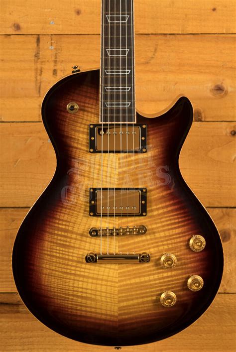 Patrick James Eggle Macon Carve Top Tiger Eye Burst