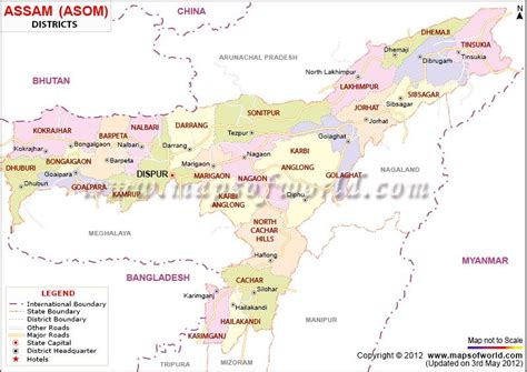 Political Map Of Assam With Districts