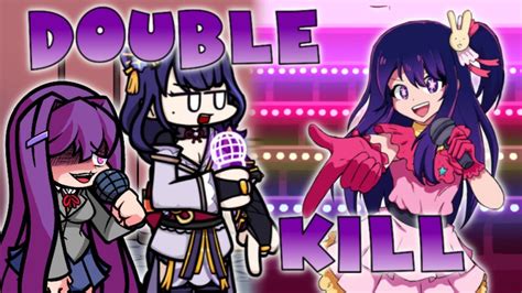 Double Purple Double Kill But Hoshino Ai Raiden Shogun And Yuri Sing