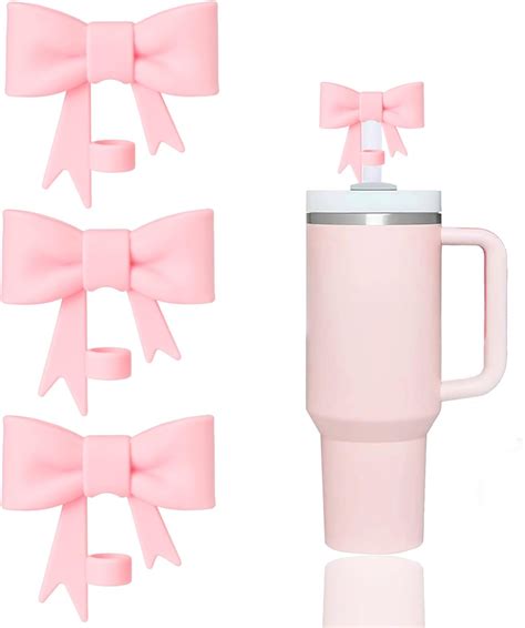 Silicone Straw Topper For Stanley 30and40 Oz Cute Bow Straw