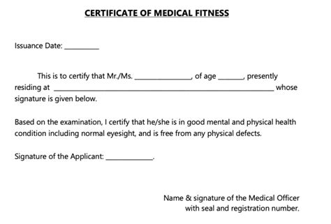 10 Medical Fitness Certificates Download Word And Pdf