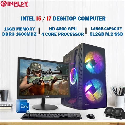 Intel Core i5 / i7 Gaming Desktop Computer Quad-Core 8GB / 16GB RAM ...