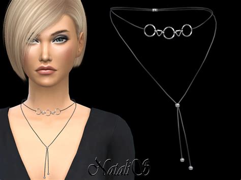 The Sims Resource Natalis Choker With Geometric Pendants