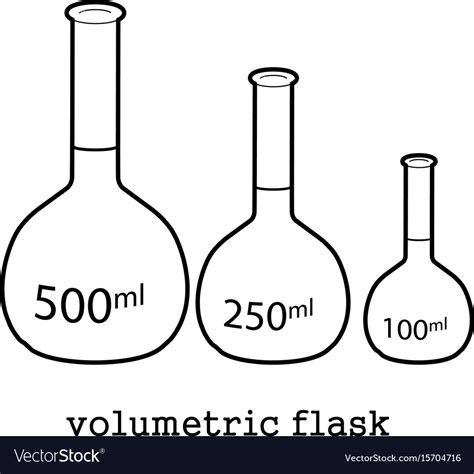 Volumetric Flask Icon Outline Royalty Free Vector Image