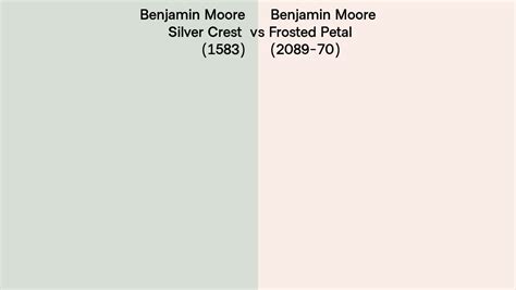 Benjamin Moore Silver Crest Vs Frosted Petal Side By Side Comparison