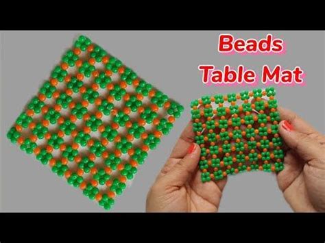 DIY Beaded Table Mat | How to make Table Mat using Beads | New Design Beads tea coaster | Bead ...