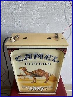 Original Vintage Camel Cigarettes Light Clock Sign Very Rare Bar Pub