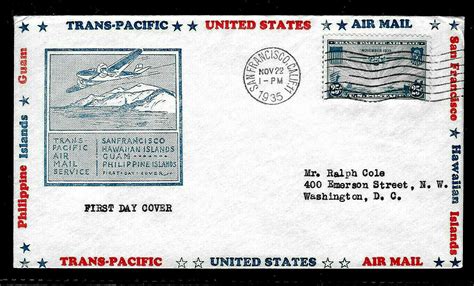 C20 25c Air Mail 1935 THE CHINA CLIPPER FDC FROM THE HARRY IOOR