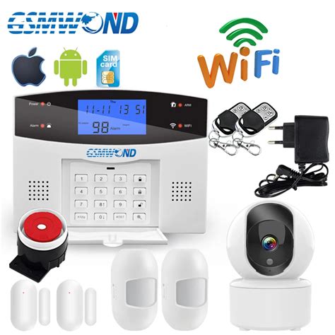 Wifi Gsm Pstn Home Burglar Alarm System 433mhz Wireless Sensor Detector