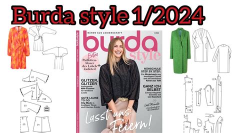 Burda Style 1 2024 Full Preview And Complete Line Drawings YouTube