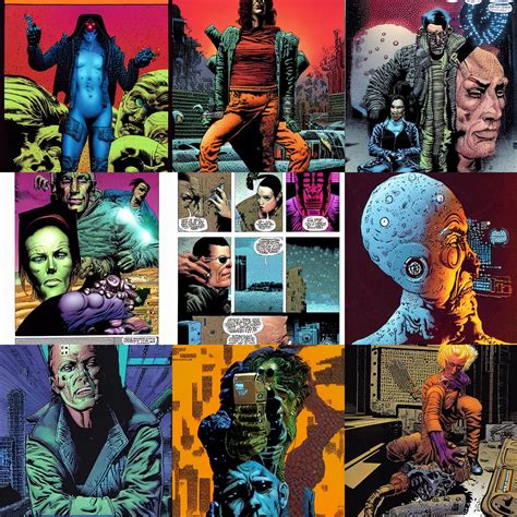 wintermute neuromancer by richard corben | Stable Diffusion