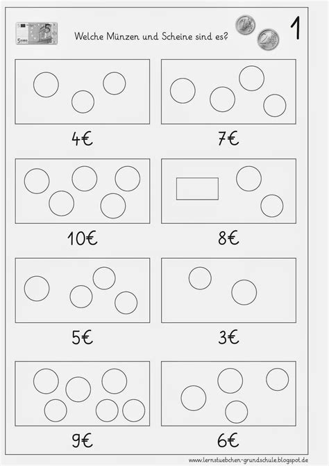 Neu Arbeitsblatt Mathe Klasse 2 Geld