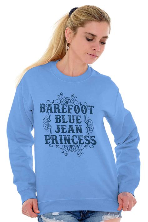 Bare Foot Buck Wild Cute Southern Women Crewneck Sweatshirt Brisco