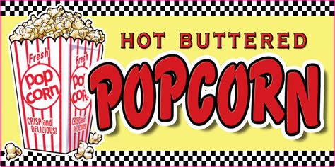 Popcorn Decal Sticker Stand Cart Concession Equipment Pop Corn