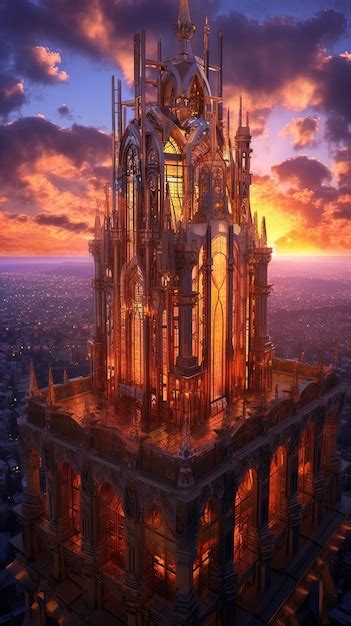 Premium AI Image | the world's largest cathedral is on the top of a ...