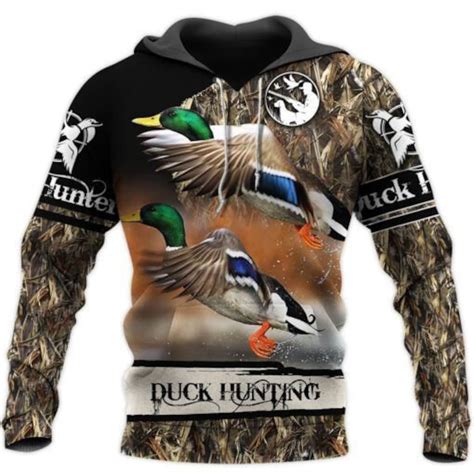 Duck Hunting Camo Unisex 3d Hoodies All Over Print Etsy