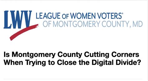 Montgomery County League Of Women Voters Is Montgomery County Cutting