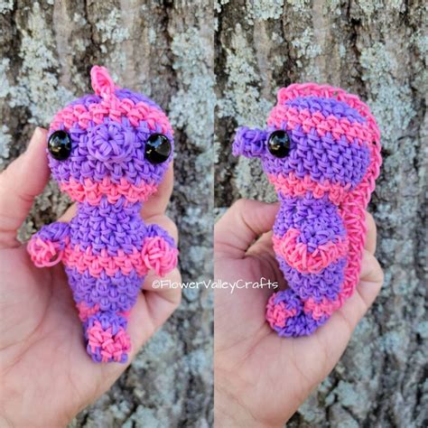 Loomigurumi Seahorse Rubber Band Figure Rainbow Loom Animal Etsy